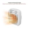 Comfort Zone CZ45E 750/1,500-Watt Fan-Forced Personal Heater with Adjustable Thermostat, Overheat Protection, Safety Tip-Over Switch, Energy Save Features, and Convenient Carry Handle, White view 3
