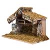 VILLAGE GIFT IMPORTERS Nativity Stable Creche for Christmas Nativity Scene Wood with Moss 12" x 7" x 9" Handmade in Italy view 2