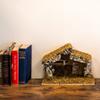 VILLAGE GIFT IMPORTERS Nativity Stable Creche for Christmas Nativity Scene Wood with Moss 12" x 7" x 9" Handmade in Italy view 4