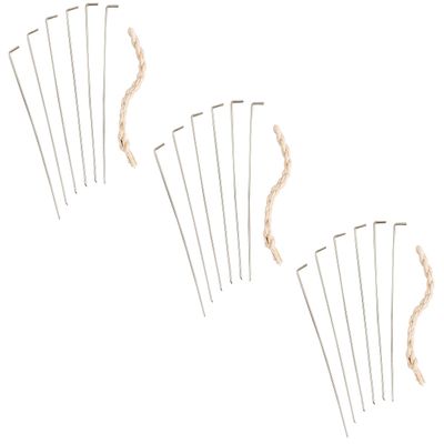 HIC Kitchen Roasting Holiday Turkey Lacer Kit, Cotton Butchers Twine, Reusable Stainless Steel Pins, For Trussing Rolled Or Stuffed Poultry And Meat, Set of 3