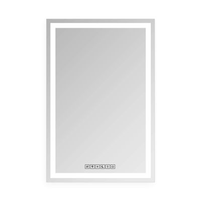 30x60 Inch Rectangular LED Bathroom Mirror with Lights Front and Backlit, 3 Color Modes, Touch Dimmer, Anti-Fog - Wall Mounted Vanity Mirror for Bathroom, Bedroom - Fab Glass and Mirror