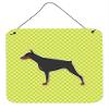 ComfortCreator Doberman Pinscher Checkerboard Green Wall or Door Hanging Prints view 1