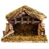 Village Nativity Wooden Stable Creche for Christmas Nativity Set, 10 inches x 5 inches x 8 inches, Made in Italy view 1
