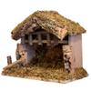 Village Nativity Wooden Stable Creche for Christmas Nativity Set, 10 inches x 5 inches x 8 inches, Made in Italy view 2