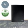Leitz A4 Display Book, Includes 20 Fixed Plastic Pockets, 40 Sheet Capacity, 100% Recyclable, Eco Friendly, Recycle Range, 46760095, Black view 2