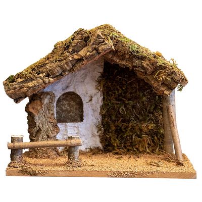 Village Nativity Stable Creche, 5 inch Heirloom Collection 12.5" x 7" x 8", Made in Italy