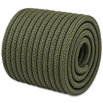YUZENET Braided Polyester Arborist Rope (3/8 inch X 100 feet) High Strength Bull Rope for Tree Work Truck Securing Camping Swing, ArmyGreen