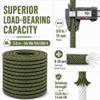 YUZENET Braided Polyester Arborist Rope (3/8 inch X 100 feet) High Strength Bull Rope for Tree Work Truck Securing Camping Swing, ArmyGreen view 2