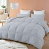 SLEEP-NEST All Season Hotel Luxury - Grand King Comforter 106 x 106 Down Alternative 3 Piece Duvet Insert with 8 Corner Tabs, Box Stitched Quilt, 350 GSM, Soft, Breathable Blanket - Silver Grey view 1
