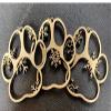 12 Paw Print Ornaments, Handmade Wood Ornaments, view 1