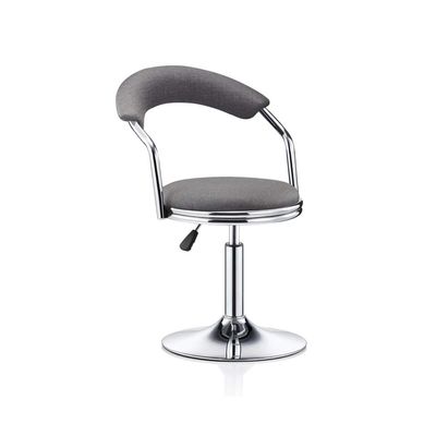 Barstool with Backrest, Non-Slip Adjustable Height SGS Gas Lifting Bar High Chair 360 Swivel Seat Durable Breakfast Stool (Color : Gray, Size : H1)