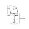 Barstool with Backrest, Non-Slip Adjustable Height SGS Gas Lifting Bar High Chair 360 Swivel Seat Durable Breakfast Stool (Color : Gray, Size : H1) view 2