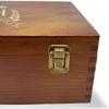 4 Piece Bourbon Decanter Set With Scotch Glasses and Wooden Box - Personalized, Customized For Men and Women - Clear view 4