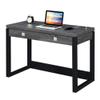 Convenience Concepts Newport 2-Drawer Desk with Charging Station, Weathered Gray/Black view 4