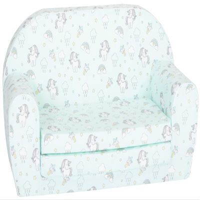 Delsit Kids Couch for Toddlers - 2 in 1 Convertible Foam Sofa to Lounger, Comfy Flip Out Lounge Chair for Children, Made in Europe