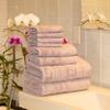 Mosobam Luxury Turkish 8pc Towel Set 30X58 16X30 13X13 Lavender Aura 700 GSM Bamboo Viscose & Aegean Turkish Combed Cotton view 2