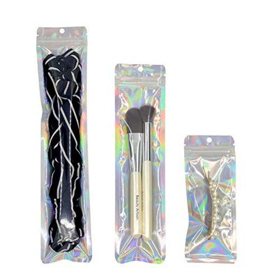 100Pcs Aluminum Foil Bags Matte Translucent Clear Front Plastic Zipper Bags with Hang Hole Tear Notch Zipper Pouch Saver Bag Short Term Food Storage Packaging 2.3x11in (6x28cm)
