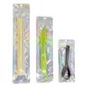 100Pcs Aluminum Foil Bags Matte Translucent Clear Front Plastic Zipper Bags with Hang Hole Tear Notch Zipper Pouch Saver Bag Short Term Food Storage Packaging 2.3x11in (6x28cm) view 3