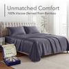DECOLURE 100% Viscose Derived from Bamboo Sheets Queen Size - Luxury 4 Pc Naturally Cooling Sheets, Ultra Soft Bed Set - Deep 17" Pockets, Durable Double Stitching, Oeko Tex Standard (Grey) view 2