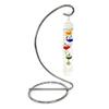 Hanging Galileo Thermometer ON A Metal Stand | Measures temperatures from 18 Degrees Centigrade to 24 Degrees | Also in Fahrenheit | Weather Station | Water Thermometer | 23cm high view 1
