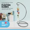 Hanging Galileo Thermometer ON A Metal Stand | Measures temperatures from 18 Degrees Centigrade to 24 Degrees | Also in Fahrenheit | Weather Station | Water Thermometer | 23cm high view 2