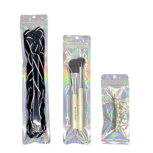 100Pcs Aluminum Foil Bags Matte Translucent Clear Front Plastic Zipper Bags with Hang Hole Tear Notch Zipper Pouch Food Saver Bag Short Term Food Storage Packaging 2.3x9in (6x23cm)