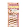 India Meets India Handblock Printed Cotton Table Cloth and 6 Napkins with Beautiful Floral Design (Peach3) view 1