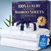 DECOLURE 100% Viscose Derived from Bamboo Sheets King Size - Luxury 4 Pc Naturally Cooling Sheets, Ultra Soft Bed Set - Deep 17" Pockets, Durable Double Stitching, Oeko Tex Standard (White) view 1