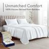 DECOLURE 100% Viscose Derived from Bamboo Sheets King Size - Luxury 4 Pc Naturally Cooling Sheets, Ultra Soft Bed Set - Deep 17" Pockets, Durable Double Stitching, Oeko Tex Standard (White) view 2
