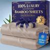 DECOLURE 100% Viscose Derived from Bamboo Sheets Twin Size - Luxury 3 Pc Naturally Cooling Sheets, Ultra Soft Bed Set - Deep 17" Pockets, Durable Double Stitching, Oeko Tex Standard (Taupe) view 1
