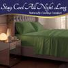 DECOLURE 100% Viscose Derived from Bamboo Sheets Queen Size - Luxury 4 Pc Naturally Cooling Sheets, Ultra Soft Bed Set - Deep 17" Pockets, Durable Double Stitching, Oeko Tex Standard (Olive) view 3