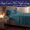 DECOLURE 100% Viscose Derived from Bamboo Sheets King Size - Luxury 4 Pc Naturally Cooling Sheets, Ultra Soft Bed Set - Deep 17" Pockets, Durable Double Stitching, Oeko Tex Standard (Navy Blue) view 3