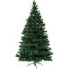 Sunnydaze 7-Foot Faux Canadian Pine Christmas Tree with Hinged Branches - Unlit PVC Artificial Tree with Metal Stand - Indoor Holiday Decoration - Full Profile - Easy to Assemble view 1