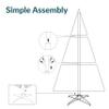 Sunnydaze 7-Foot Faux Canadian Pine Christmas Tree with Hinged Branches - Unlit PVC Artificial Tree with Metal Stand - Indoor Holiday Decoration - Full Profile - Easy to Assemble view 4
