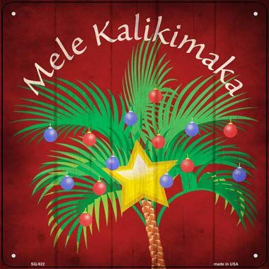 Mele Kalikimaka Novelty Metal Square Sign SQ-922