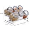 UXZDX Seasoning Bottle Set Glass Storage Tank RackCompact Spice Rack for Kitchen BBQ Camping Picnic view 2