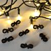 Vikdio 60 Pcs Black Gutter Hooks for Christmas Lights Outdoor, Gutter Clips for Fixing Christmas Meteor Shower Icicle Lights on Wedding Halloween Xmas Decorations Outdoor Party Garden Tree Window view 3