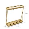 Umbrella Racks AYY Simple Metal Umbrella Stand, Small Black and White Gold Umbrella Holder for Household Commercial Use, with Hook and Drip Tray, Accommodating 5-15 Umbrellas view 2