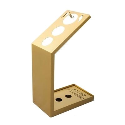 Umbrella Racks AYY Iron Umbrella Stand, Small Umbrella Holder for Home Hotel Offices, Removable Drip Tray, White/Gold/Black, 3 Holes 2 Hooks 25x14.5x41.5cm (Color : Gold)