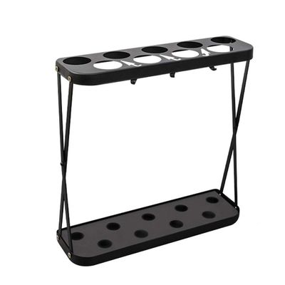 Umbrella Racks AYY Simple Metal Umbrella Stand, Small Black and White Gold Umbrella Holder for Household Commercial Use, with Hook and Drip Tray, Accommodating 5-15 Umbrellas