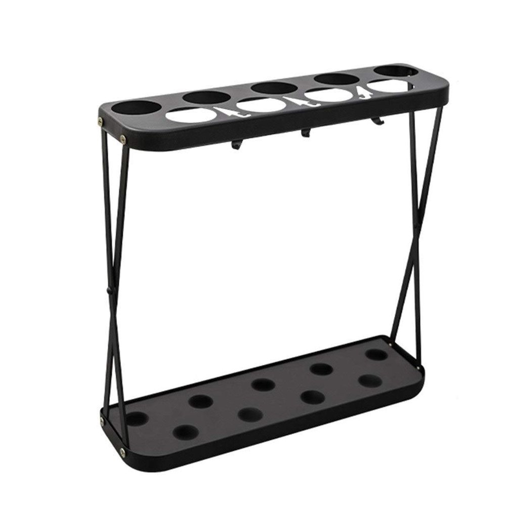 Umbrella Racks AYY Simple Metal Umbrella Stand, Small Black and White Gold Umbrella Holder for Household Commercial Use, with Hook and Drip Tray, Accommodating 5-15 Umbrellas