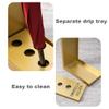Umbrella Racks AYY Iron Umbrella Stand, Small Umbrella Holder for Home Hotel Offices, Removable Drip Tray, White/Gold/Black, 3 Holes 2 Hooks 25x14.5x41.5cm (Color : White) view 4