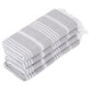 4 Pack Turkish Hand Towels for Bathroom -18 x 40 inch 100% Cotton Decorative Hand Towels - Lightweight Quick Dry Hand Towel for Kitchen - Decorative Set of 4 for Face Spa Gym - (Silver Gray) view 1
