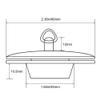 Bath Tub Stopper with Chain, Stainless Steel Panel Thickened Kitchen Sink Solid Metal Plug Waste Drain Cover view 2