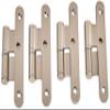 Jdel Pack of 4 Nickel-Plated Round Edge Bolts Without Finial 100 mm, Right, 100 mm view 1