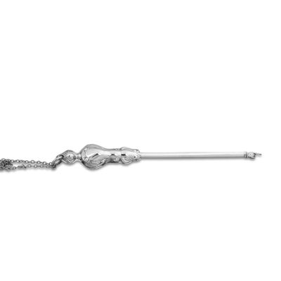 Round Sterling Silver Torah Pointer, Large Silver Yad Torah, Traditional Judaica present, boy Bar Mitzvah, Jewish Wedding Gift Torah Pointer