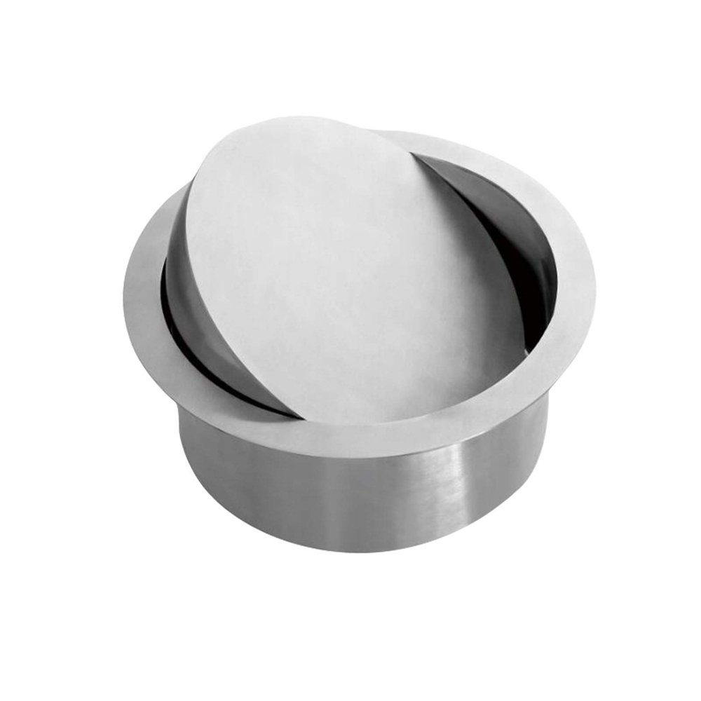Built-in Countertop Trash and Waste Chute Lid - Round Stainless Steel Balance Flap Cover Flush Trash Grommet Swing Trash Can Lid240mm