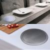 Built-in Countertop Trash and Waste Chute Lid - Round Stainless Steel Balance Flap Cover Flush Trash Grommet Swing Trash Can Lid240mm view 2