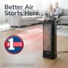 Lasko Oscillating Ceramic Tower Space Heater for Home with Overheat Protection, Adjustable Thermostat, and 2 Speeds, 15.7 Inches, Black, 1500W, CT16450 view 2
