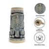 1.1 Liter | OktoberfestHaus Tankard Ceramic Beer Stein Cobalt Blue Collectible Bier Krug German Adler (Eagle) Midieval Coat Of Arms Jarras de Cerveza and Jarra Stein view 3